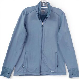 Orvis Women’s Zip Front Performance Jacket Blue Medium Stretch Outdoor Active